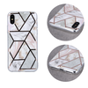 Fusion Accessories Fusion Geometric Marble Case silikoninis dėklas Apple iPhone 12 Pro Max rožinis