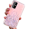 Fusion Accessories Fusion glue glitter silikoninis dėklas skirtas Samsung A426 Galaxy A42 5G rožinis