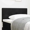 LED galvūgalis su LED juostelėmis Juodas 90 cm Aksomas