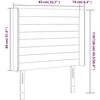 Galvūgalis su LED, šviesiai pilkas, 83x16x118/128cm, audinys