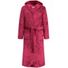 GAUBERT unisex flisinis chalatas su gobtuvu, ilgas, bordo spalvos 2XL/3XL