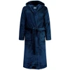 GAUBERT unisex flisinis chalatas su gobtuvu, ilgas, mėlynos spalvos 2XL/3XL