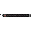 „Gembird EnerGenie EG-PDU-9F2F“ maitinimo blokas (PDU), 10 vnt. C13 lizdų, 1U, 16A, C20 kištukas, 2 m kabelis, juodas