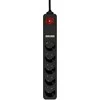 EnerGenie | Prailgintuvas su USB įkrovikliu, 5 lizdai, 1,5 m, Juodas | SPG5-U2-5-02