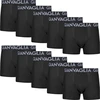 GIANVAGLIA Basic 023 vyriškos medvilninės boxer trumpikės, juodos, XXXL dydis 10 vnt.