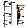 Gimnastikos sienelė 228 cm, prisitraukimų skersinis vaikams ir suaugusiems, juoda MOVEPRO
