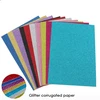 Gofruotas brokatinis popierius Glitter color mix A4, 270 gsm