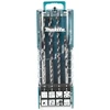 Makita TCT grąžtas su tiesiu kotu / daugialypė medžiaga, 8vnt. Rinkinys (3x70, 4x75, 5x85, 6x100, 6x150, 8x120, 8x150, 10x150) E-15855