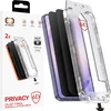 Grūdintas stiklas Tel Protect Dust-Free Easy Fit Privacy Full Glue 6D skirtas Samsung Galaxy S25 Ultra juodas (with fingerprint unlock) – 2 vnt