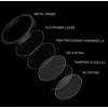 Apsauginis stiklas Tel Protect Titanium Lens 99% AR į aparat skirtas Apple iPhone 15/15 Plus juodas (objektyvui 2 vnt)