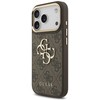 Guess 4G Big 4G Classic Logo Big Strap Metal Mygtukai dėklas skirtas Apple iPhone 17 Pro rudos spalvos