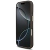 Guess 4G Big 4G Classic Logo Big Strap Metal Mygtukai dėklas skirtas Apple iPhone 17 Pro rudos spalvos