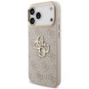 Guess 4G Big 4G Classic Logo Big Strap Metal Mygtukai dėklas skirtas Apple iPhone 17 Pro Max rožinės spalvos