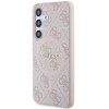Guess 4G Collection Leather Metal Logo MagSafe Samsung Galaxy S24 – dėklas telefonui rožinės spalvos