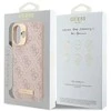 Guess GUHMP16SU4GPRP Apple iPhone 16 6.1″ rožinės spalvos kietas dėklas 4G Logo Plate MagSafe