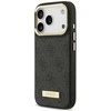 Guess 4G Logo Plate MagSafe dėklas skirtas Apple iPhone 17 Pro juodos spalvos