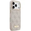 Guess 4G Logo Plate MagSafe dėklas skirtas Apple iPhone 17 Pro rožinės spalvos