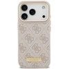 Guess 4G Logo Plate MagSafe dėklas skirtas Apple iPhone 17 Pro rožinės spalvos