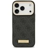 Guess 4G Logo Plate MagSafe dėklas skirtas Apple iPhone 17 Pro juodos spalvos