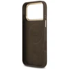 Guess 4G Logo Plate MagSafe dėklas Apple iPhone 17 Pro Max rudos spalvos
