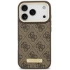 Guess 4G Logo Plate MagSafe dėklas skirtas Apple iPhone 17 Pro rudos spalvos