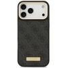 Guess 4G Logo Plate MagSafe dėklas Apple iPhone 17 Pro Max juodos spalvos