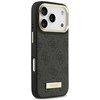 Guess 4G Logo Plate MagSafe dėklas skirtas Apple iPhone 17 Pro juodos spalvos