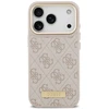 Guess 4G Logo Plate MagSafe dėklas Apple iPhone 17 Pro rožinės spalvos