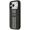 GUESS dėklas, skirtas IPHONE 17 Pro, suderinamas su MagSafe GUHMP17LP4RPSK (4G spausdintos juostelės), juodas