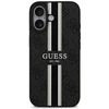 „Guess 4G“ dryžuotas „MagSafe“ dėklas, skirtas „iPhone 17“ - juodas
