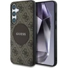 Dėklas Guess 4G Round Patch Classic Logo MagSafe Samsung Galaxy S25+ rudos spalvos