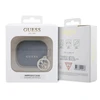 Guess 4G Script PC/PU Charm dėklas skirtas AirPods 3 juodos spalvos