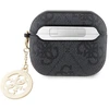 Guess 4G Script PC/PU Charm dėklas skirtas AirPods 3 juodos spalvos