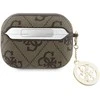 Guess 4G Script PC/PU Charm dėklas skirtas AirPods Pro 2 rudos spalvos