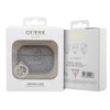 Guess 4G Script PC/PU Charm dėklas skirtas AirPods Pro 2 rudos spalvos