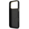 Guess 4G Srtass Logo & Big Strap Metal Mygtukai MagSafe dėklas skirtas Apple iPhone 17 Pro Max juodos spalvos