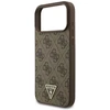 Original dėklas GUESS 4G Strap Triangle Logo MagSafe skirtas Apple iPhone 17 Pro Max rudos spalvos