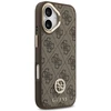 Guess 4G Strass Logo & Big Strap Metal Mygtukai MagSafe dėklas skirtas Apple iPhone 17 Brown
