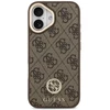 Guess 4G Strass Logo & Big Strap Metal Mygtukai MagSafe dėklas skirtas Apple iPhone 17 Brown