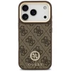 Guess 4G Strass Logo & Big Strap Metal Mygtukai MagSafe dėklas skirtas Apple iPhone 17 Pro Brown