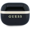 Guess Auksinė Line blizgaus paviršiaus TWS belaidės ausinės, juodos