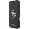 Guess Book 4G Metal Logo Dėklas Apple iPhone 17 Pro juodos spalvos