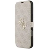Guess Book 4G Metal Logo Dėklas Apple iPhone 17 Pro Max rožinės spalvos
