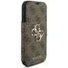 Guess Book 4G Metal Logo dėklas iPhone 17 Pro rudos spalvos