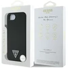 Guess Grained Triangle MagSafe dėklas iPhone 16e - juodas
