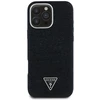 Dėklas Guess Denim Triangle Logo MagSafe iPhone 16 Pro juodos spalvos