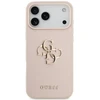 Originalus GUESS Grained Big 4G & Classic Logo dėklas Apple iPhone 17 Pro Max, rausvas