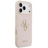 Originalus GUESS Grained Big 4G & Classic Logo dėklas Apple iPhone 17 Pro Max, rausvas