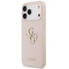 Originalus GUESS Grained Big 4G & Classic Logo dėklas Apple iPhone 17 Pro Max, rausvas