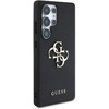 Guess Grained Big 4G Logo Small Classic Logo Samsung Galaxy S25 Ultra telefono dėklas, juodos spalvos